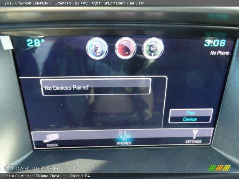 Cyber Gray Metallic / Jet Black 2015 Chevrolet Colorado LT Extended Cab 4WD