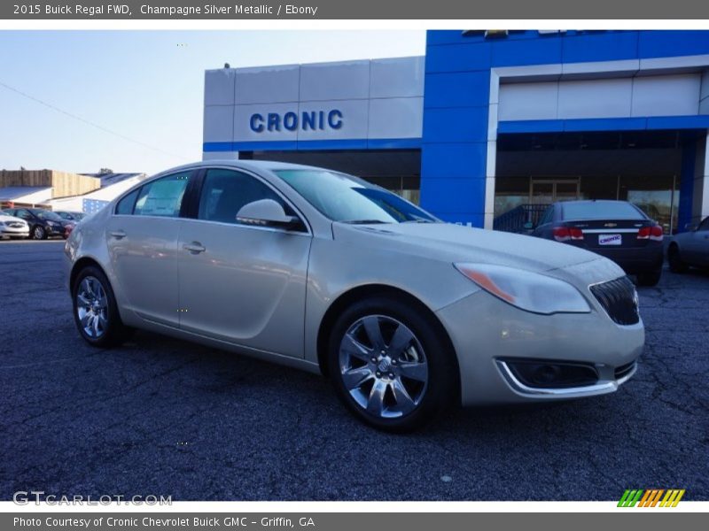 Champagne Silver Metallic / Ebony 2015 Buick Regal FWD