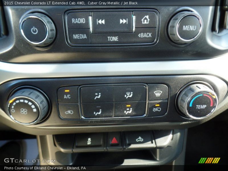 Cyber Gray Metallic / Jet Black 2015 Chevrolet Colorado LT Extended Cab 4WD