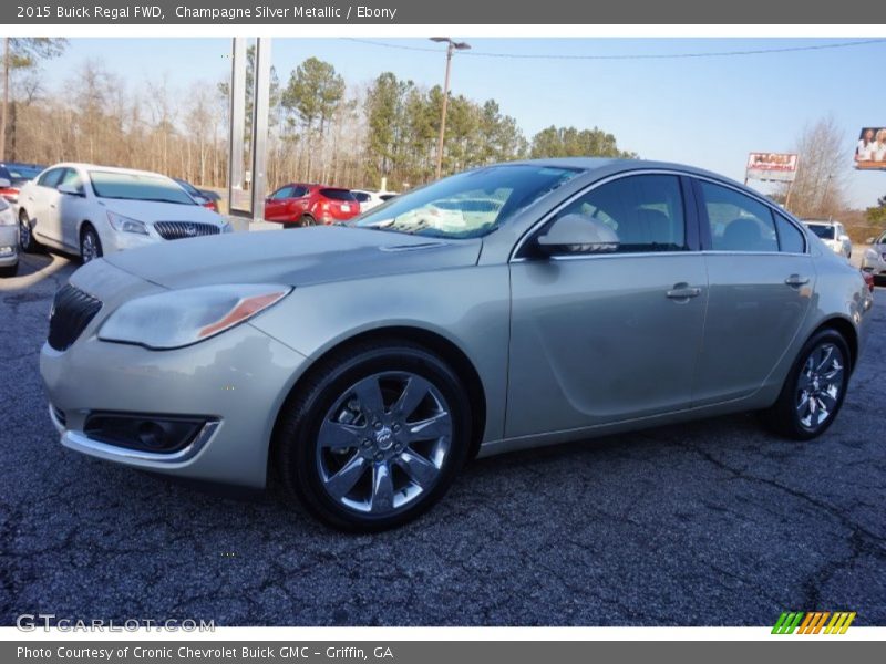 Champagne Silver Metallic / Ebony 2015 Buick Regal FWD