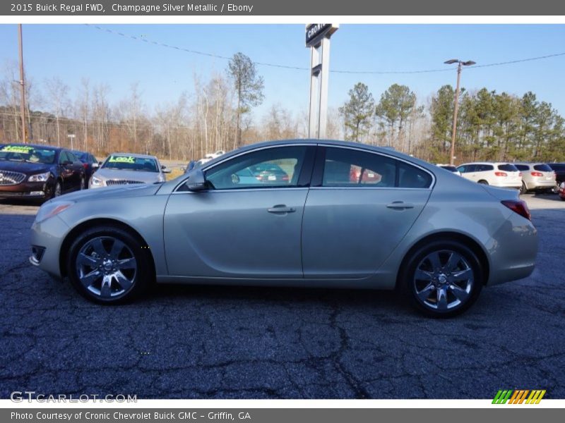 Champagne Silver Metallic / Ebony 2015 Buick Regal FWD