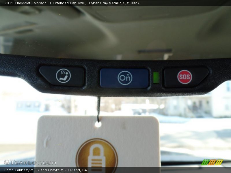 Cyber Gray Metallic / Jet Black 2015 Chevrolet Colorado LT Extended Cab 4WD