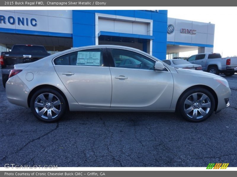 Champagne Silver Metallic / Ebony 2015 Buick Regal FWD
