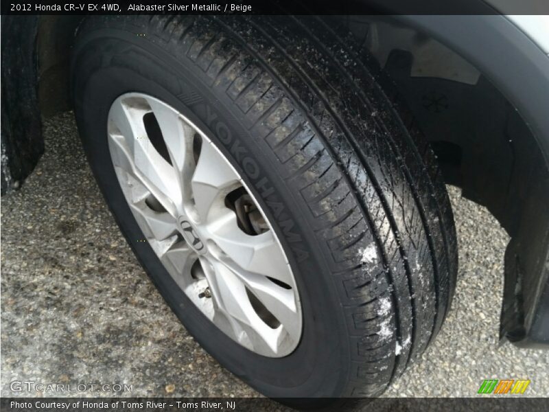 Alabaster Silver Metallic / Beige 2012 Honda CR-V EX 4WD