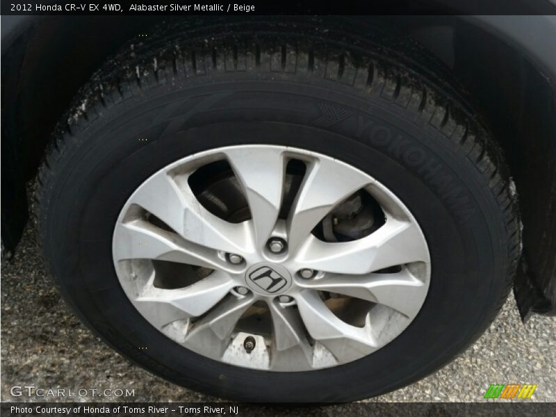 Alabaster Silver Metallic / Beige 2012 Honda CR-V EX 4WD