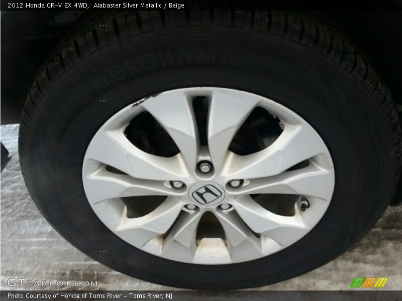 Alabaster Silver Metallic / Beige 2012 Honda CR-V EX 4WD