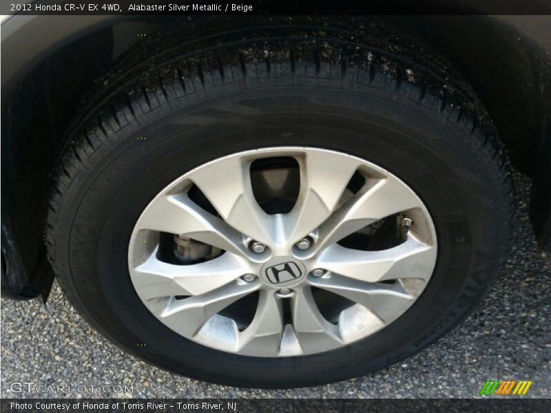 Alabaster Silver Metallic / Beige 2012 Honda CR-V EX 4WD