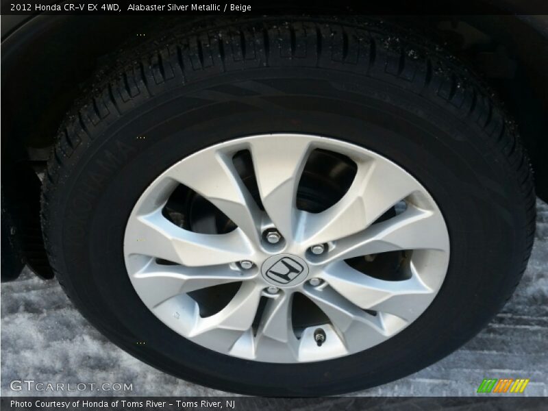 Alabaster Silver Metallic / Beige 2012 Honda CR-V EX 4WD