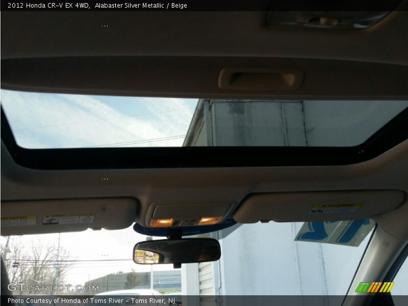 Alabaster Silver Metallic / Beige 2012 Honda CR-V EX 4WD