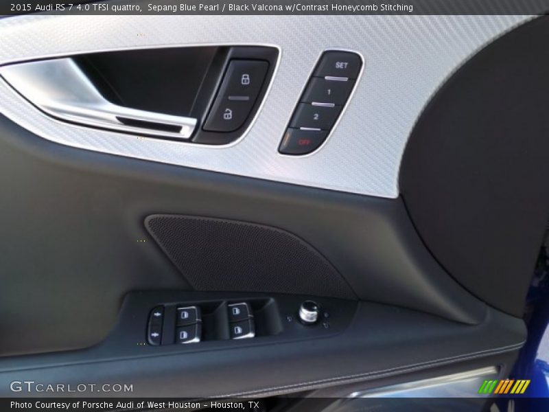Sepang Blue Pearl / Black Valcona w/Contrast Honeycomb Stitching 2015 Audi RS 7 4.0 TFSI quattro