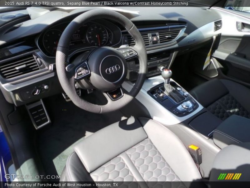 Black Valcona w/Contrast Honeycomb Stitching Interior - 2015 RS 7 4.0 TFSI quattro 