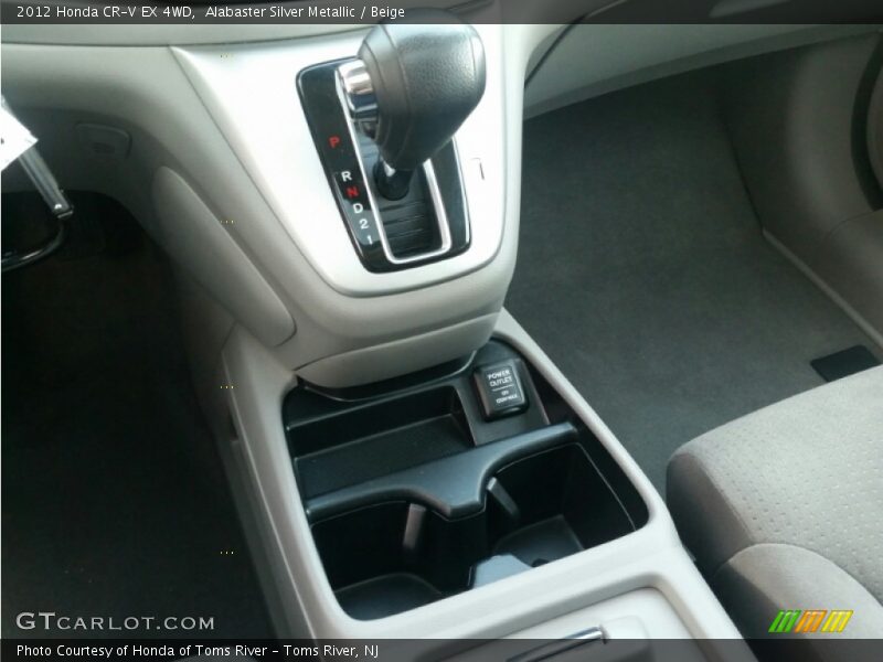 Alabaster Silver Metallic / Beige 2012 Honda CR-V EX 4WD