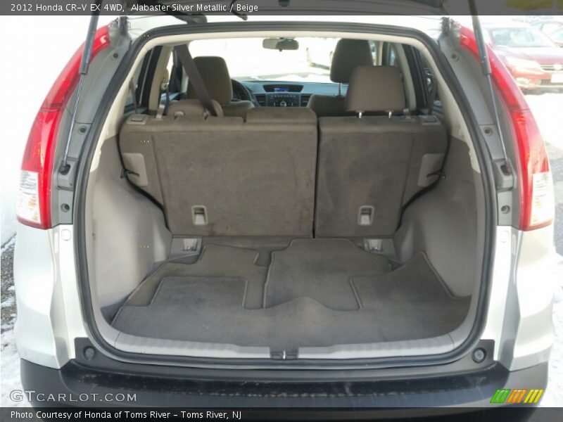 Alabaster Silver Metallic / Beige 2012 Honda CR-V EX 4WD