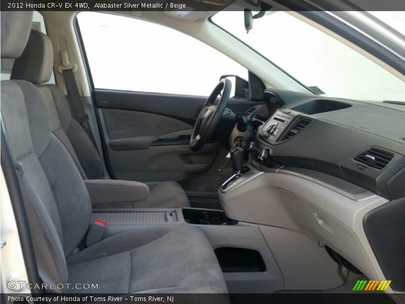 Alabaster Silver Metallic / Beige 2012 Honda CR-V EX 4WD