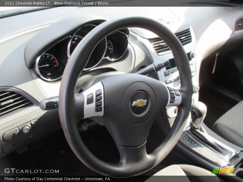 White Diamond Tricoat / Ebony 2012 Chevrolet Malibu LT