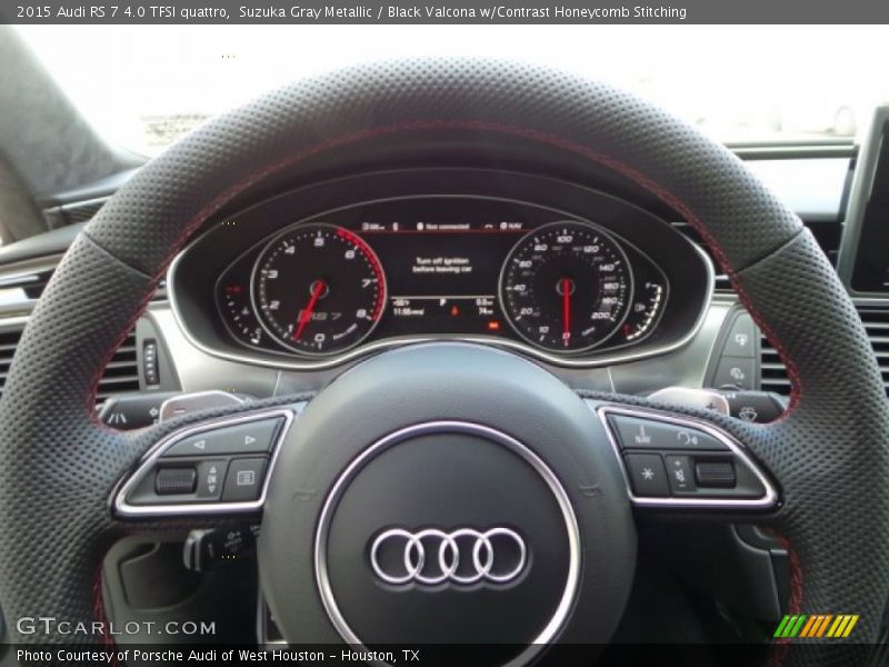 Suzuka Gray Metallic / Black Valcona w/Contrast Honeycomb Stitching 2015 Audi RS 7 4.0 TFSI quattro