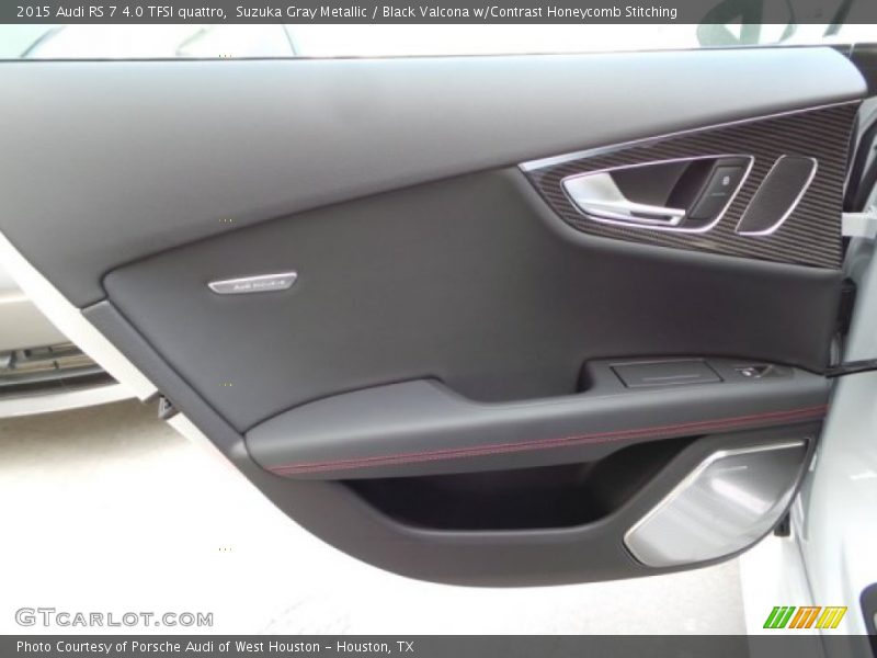 Suzuka Gray Metallic / Black Valcona w/Contrast Honeycomb Stitching 2015 Audi RS 7 4.0 TFSI quattro