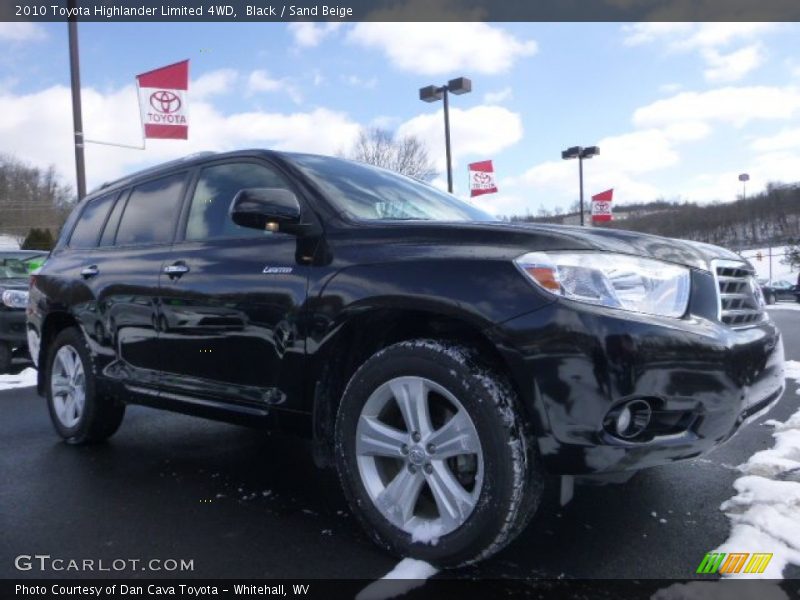 Black / Sand Beige 2010 Toyota Highlander Limited 4WD