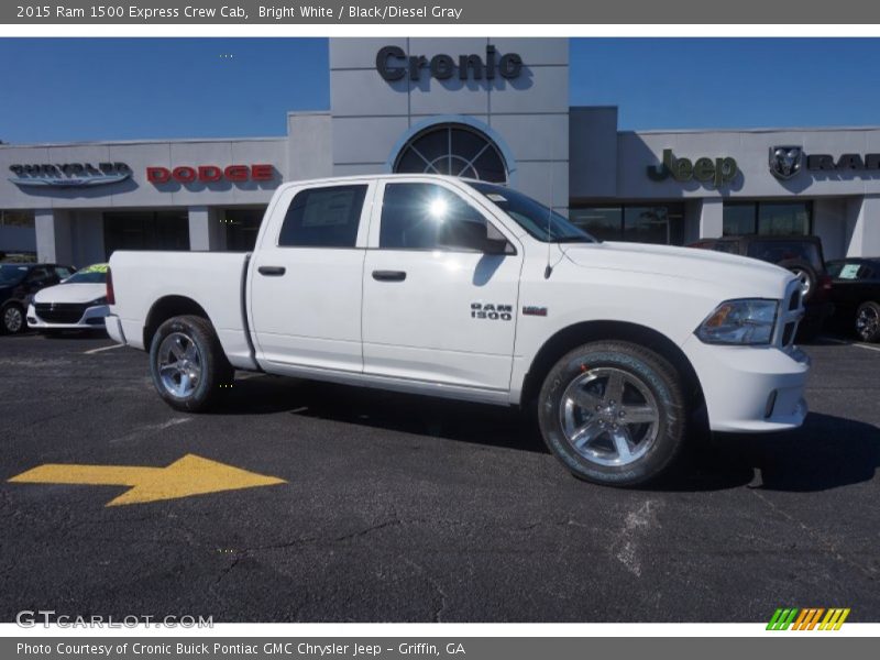 Bright White / Black/Diesel Gray 2015 Ram 1500 Express Crew Cab
