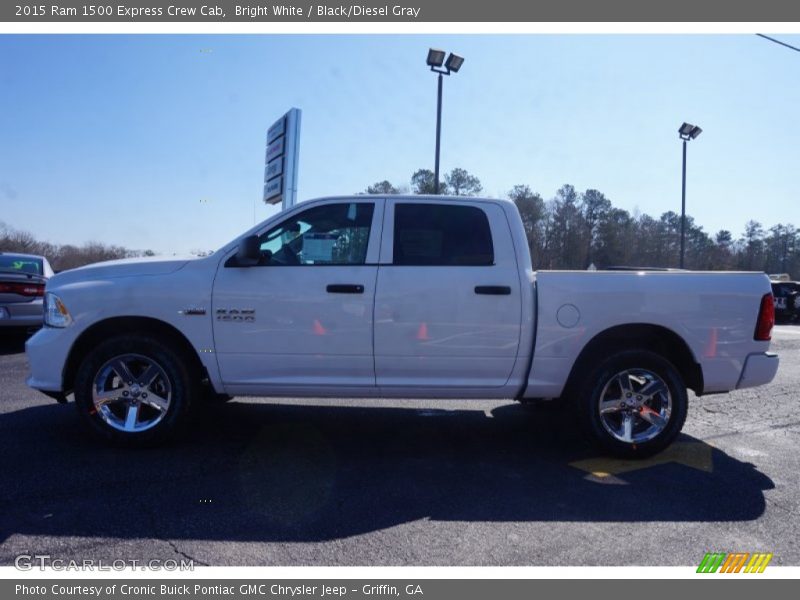 Bright White / Black/Diesel Gray 2015 Ram 1500 Express Crew Cab