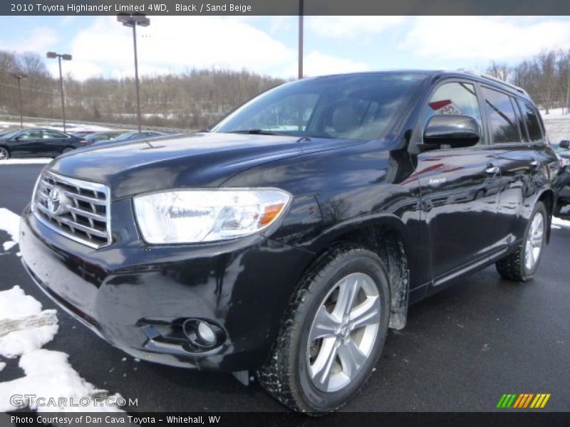 Black / Sand Beige 2010 Toyota Highlander Limited 4WD