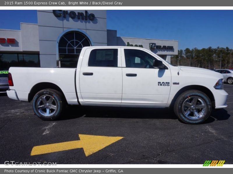 Bright White / Black/Diesel Gray 2015 Ram 1500 Express Crew Cab