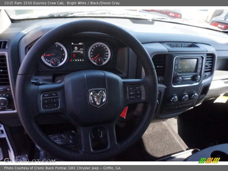 Bright White / Black/Diesel Gray 2015 Ram 1500 Express Crew Cab