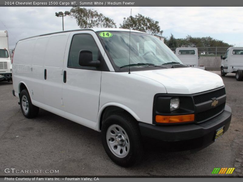 Summit White / Medium Pewter 2014 Chevrolet Express 1500 Cargo WT