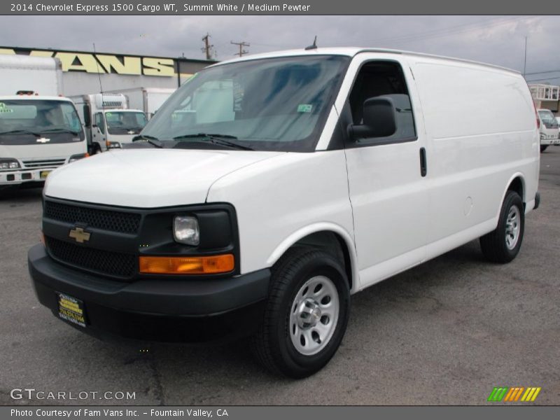 Summit White / Medium Pewter 2014 Chevrolet Express 1500 Cargo WT