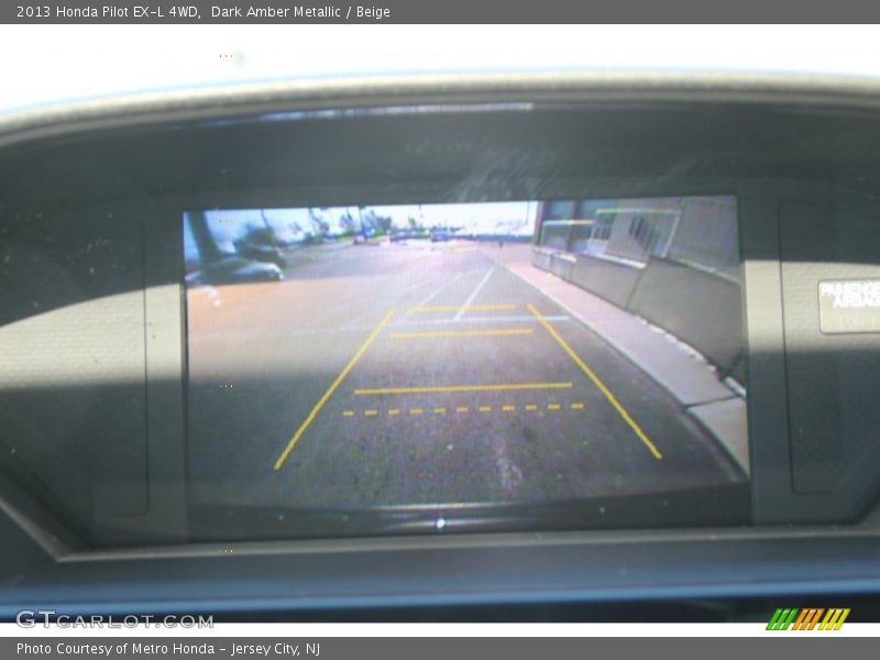 Dark Amber Metallic / Beige 2013 Honda Pilot EX-L 4WD