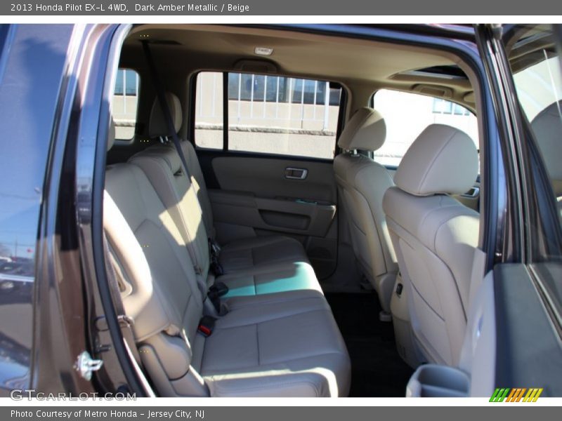 Dark Amber Metallic / Beige 2013 Honda Pilot EX-L 4WD