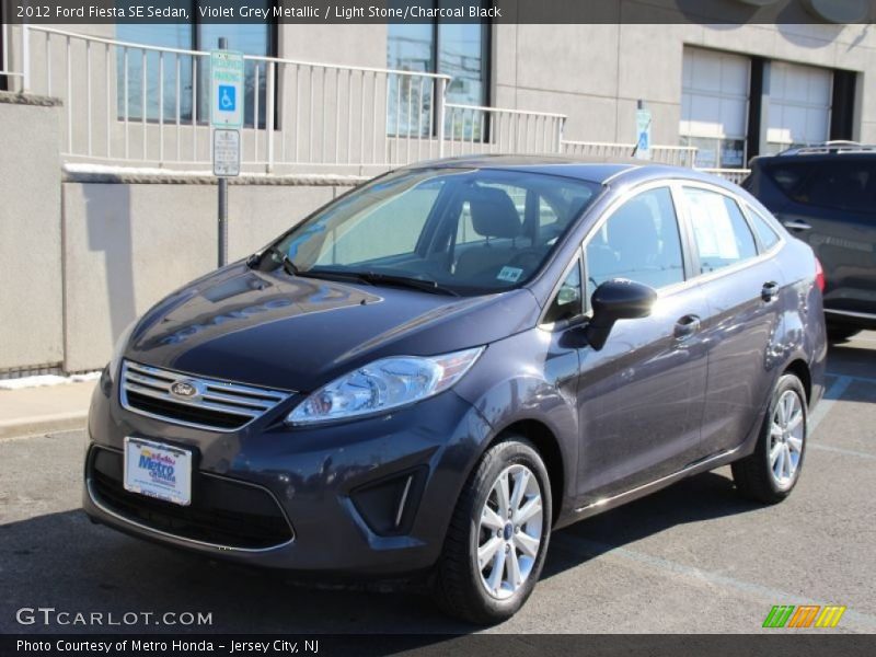Violet Grey Metallic / Light Stone/Charcoal Black 2012 Ford Fiesta SE Sedan