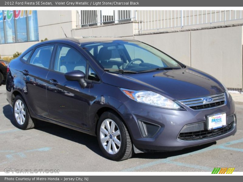 Violet Grey Metallic / Light Stone/Charcoal Black 2012 Ford Fiesta SE Sedan