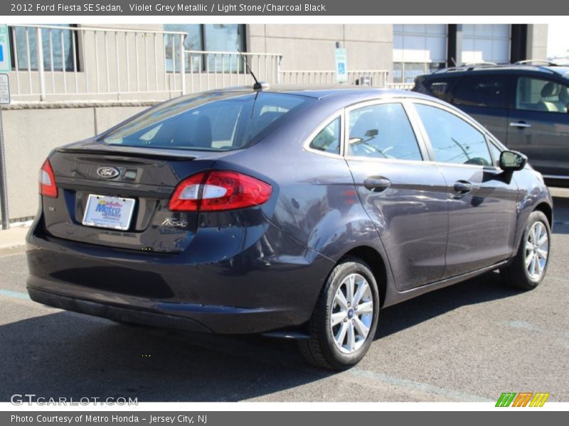 Violet Grey Metallic / Light Stone/Charcoal Black 2012 Ford Fiesta SE Sedan