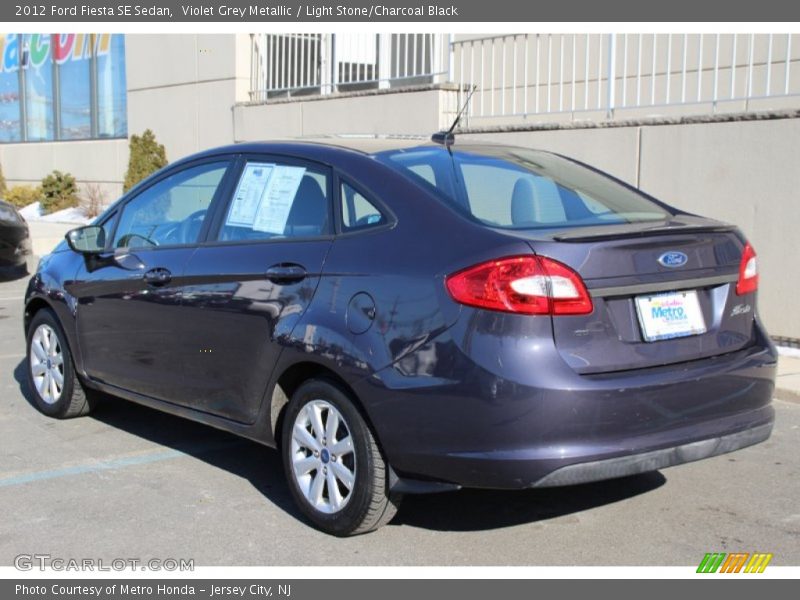 Violet Grey Metallic / Light Stone/Charcoal Black 2012 Ford Fiesta SE Sedan
