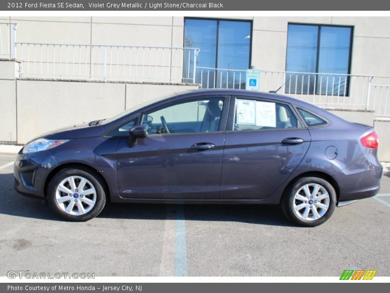 Violet Grey Metallic / Light Stone/Charcoal Black 2012 Ford Fiesta SE Sedan