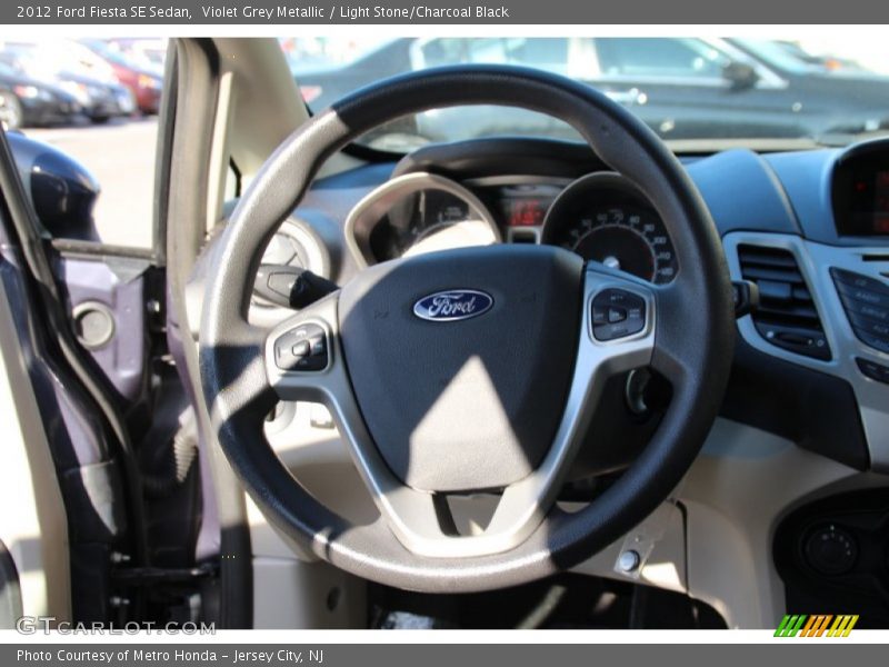 Violet Grey Metallic / Light Stone/Charcoal Black 2012 Ford Fiesta SE Sedan
