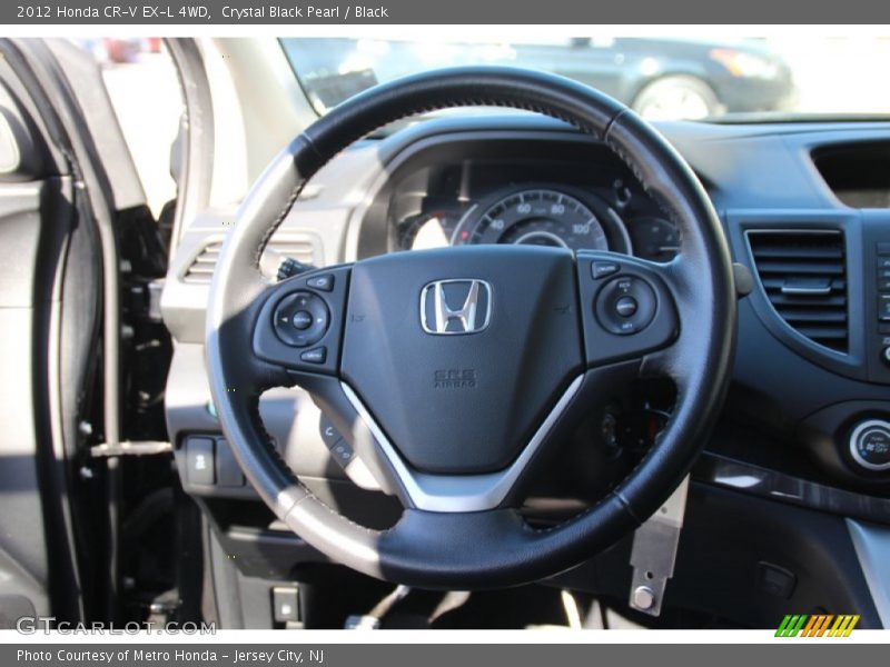 Crystal Black Pearl / Black 2012 Honda CR-V EX-L 4WD