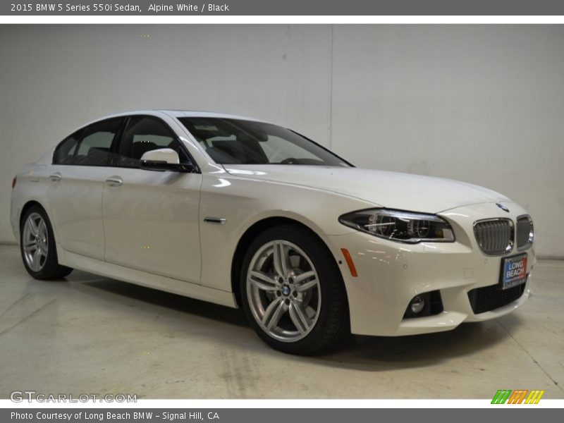 Alpine White / Black 2015 BMW 5 Series 550i Sedan