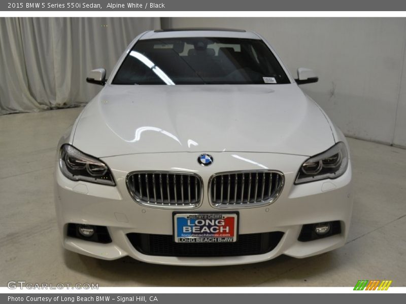 Alpine White / Black 2015 BMW 5 Series 550i Sedan