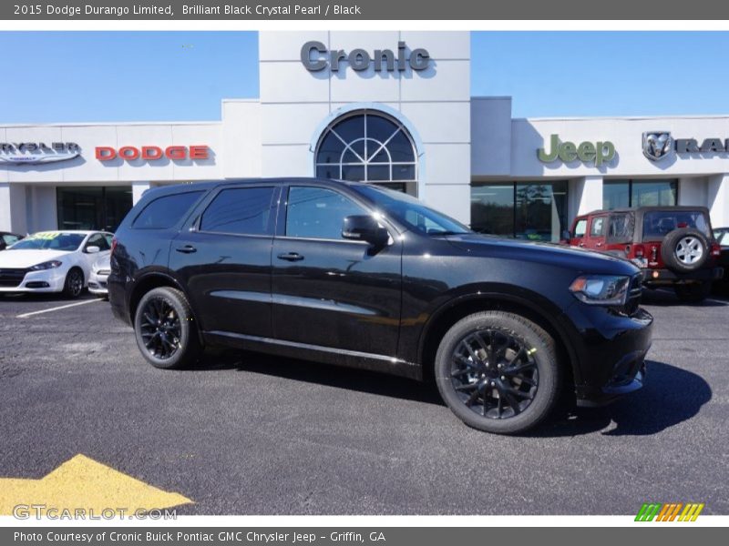 Brilliant Black Crystal Pearl / Black 2015 Dodge Durango Limited
