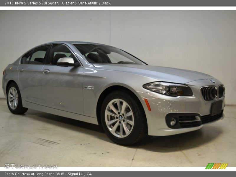 Glacier Silver Metallic / Black 2015 BMW 5 Series 528i Sedan