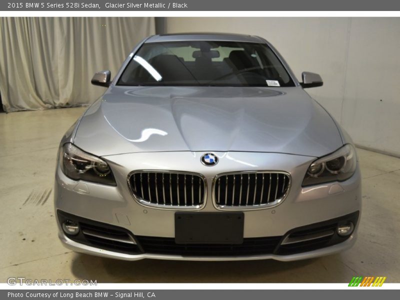 Glacier Silver Metallic / Black 2015 BMW 5 Series 528i Sedan