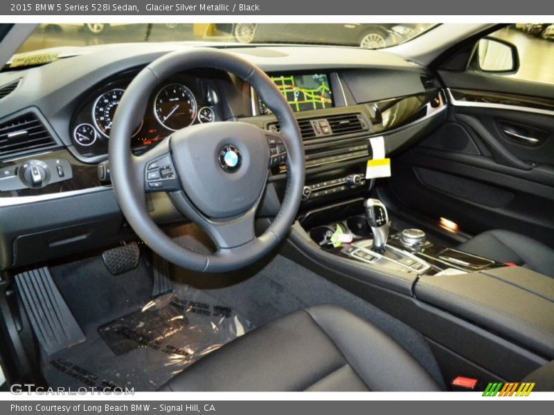 Glacier Silver Metallic / Black 2015 BMW 5 Series 528i Sedan