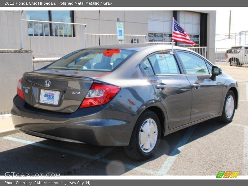Polished Metal Metallic / Gray 2012 Honda Civic HF Sedan