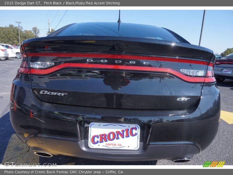 Pitch Black / Black/Ruby Red Accent Stitching 2015 Dodge Dart GT