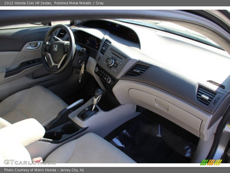 Polished Metal Metallic / Gray 2012 Honda Civic HF Sedan