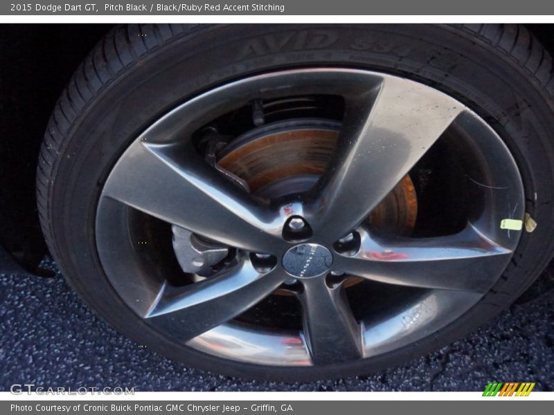 Pitch Black / Black/Ruby Red Accent Stitching 2015 Dodge Dart GT