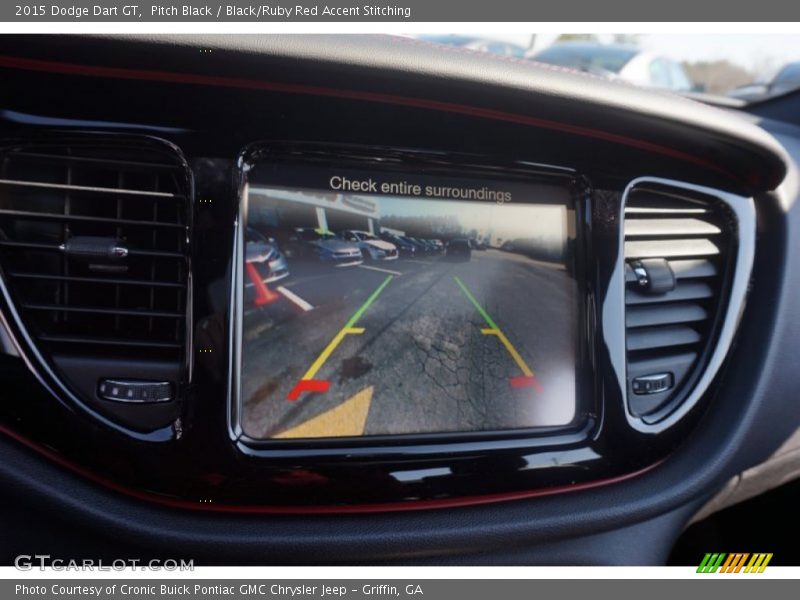 Pitch Black / Black/Ruby Red Accent Stitching 2015 Dodge Dart GT