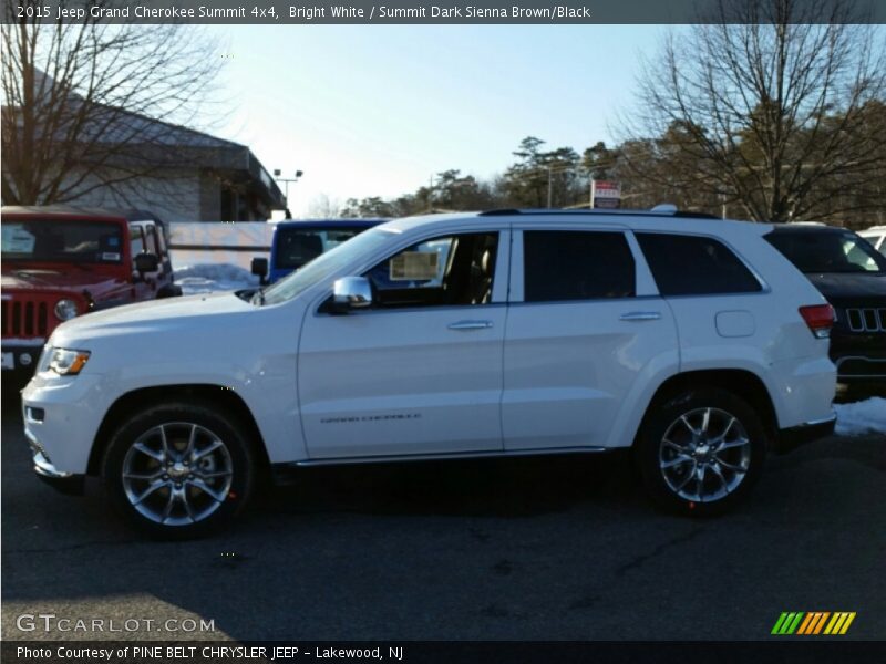 Bright White / Summit Dark Sienna Brown/Black 2015 Jeep Grand Cherokee Summit 4x4